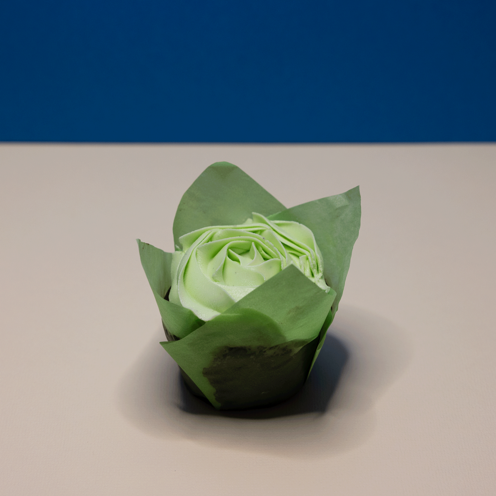 Mint chocolate chip cupcake