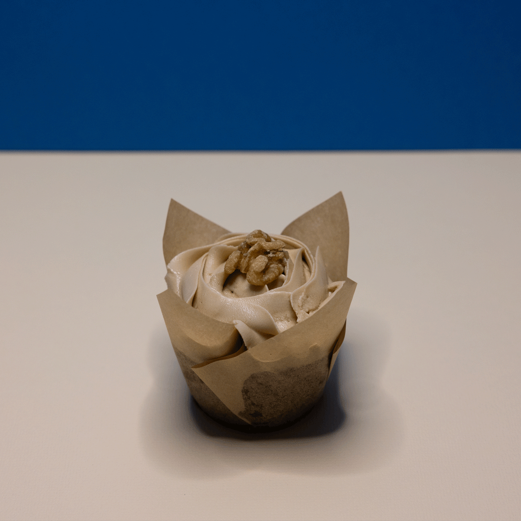 Coffee and walnut cupcake